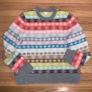 GAP Fair Isle Crewneck Sweater. Sz L EUC